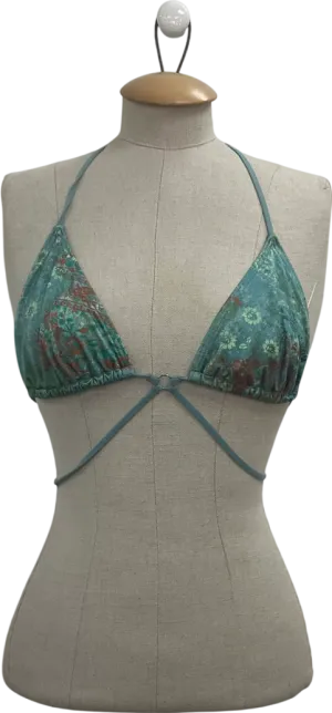 Urban Outfitters Blue Out From Under Floral Teya Bikini Top UK M