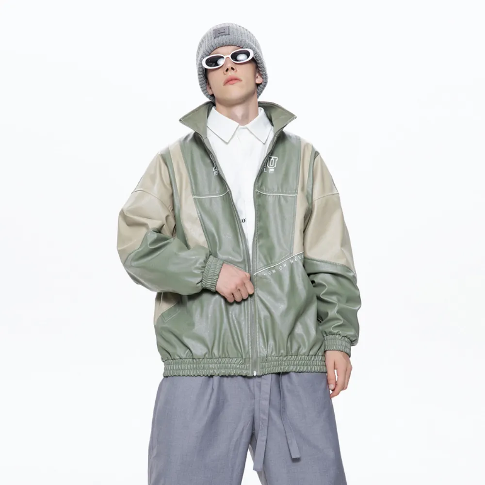 Urban Paneled PU Jacket