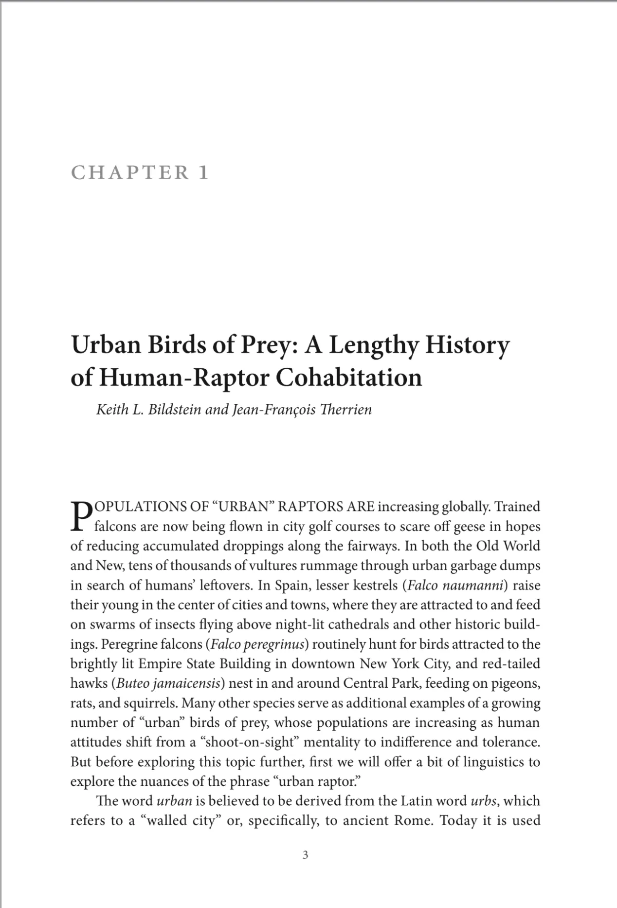Urban Raptors: Ecology and Conservation of Birds of Prey in Cities
