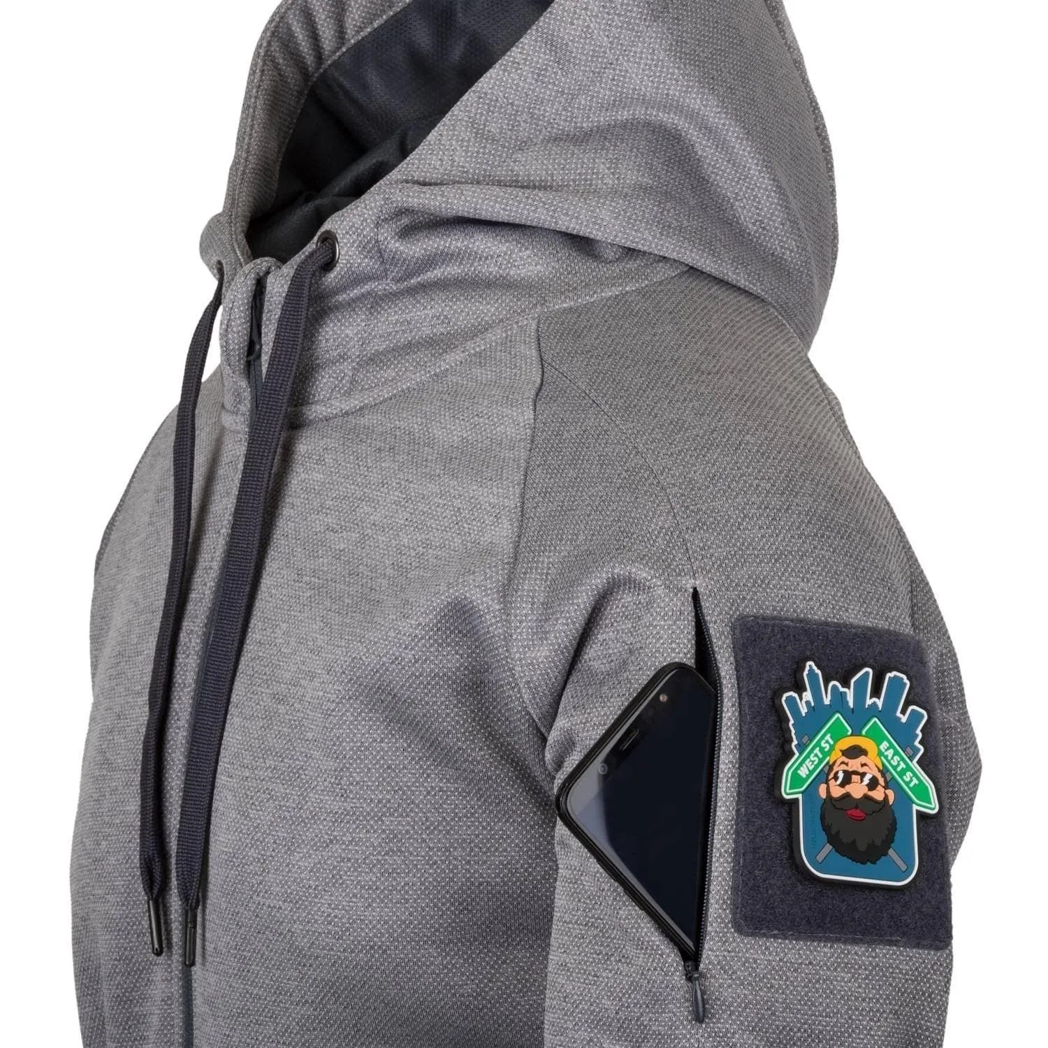 URBAN TACTICAL HOODIE (FullZip) - Melange Grey