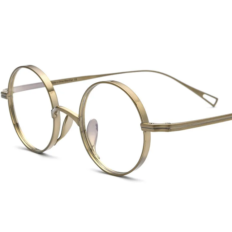 Valen Titanium Vintage Round Eyeglasses Frames