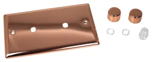 Varilight 2-Gang Matrix Kit for Rotary Dimmers (Twin Plate) Polished Copper