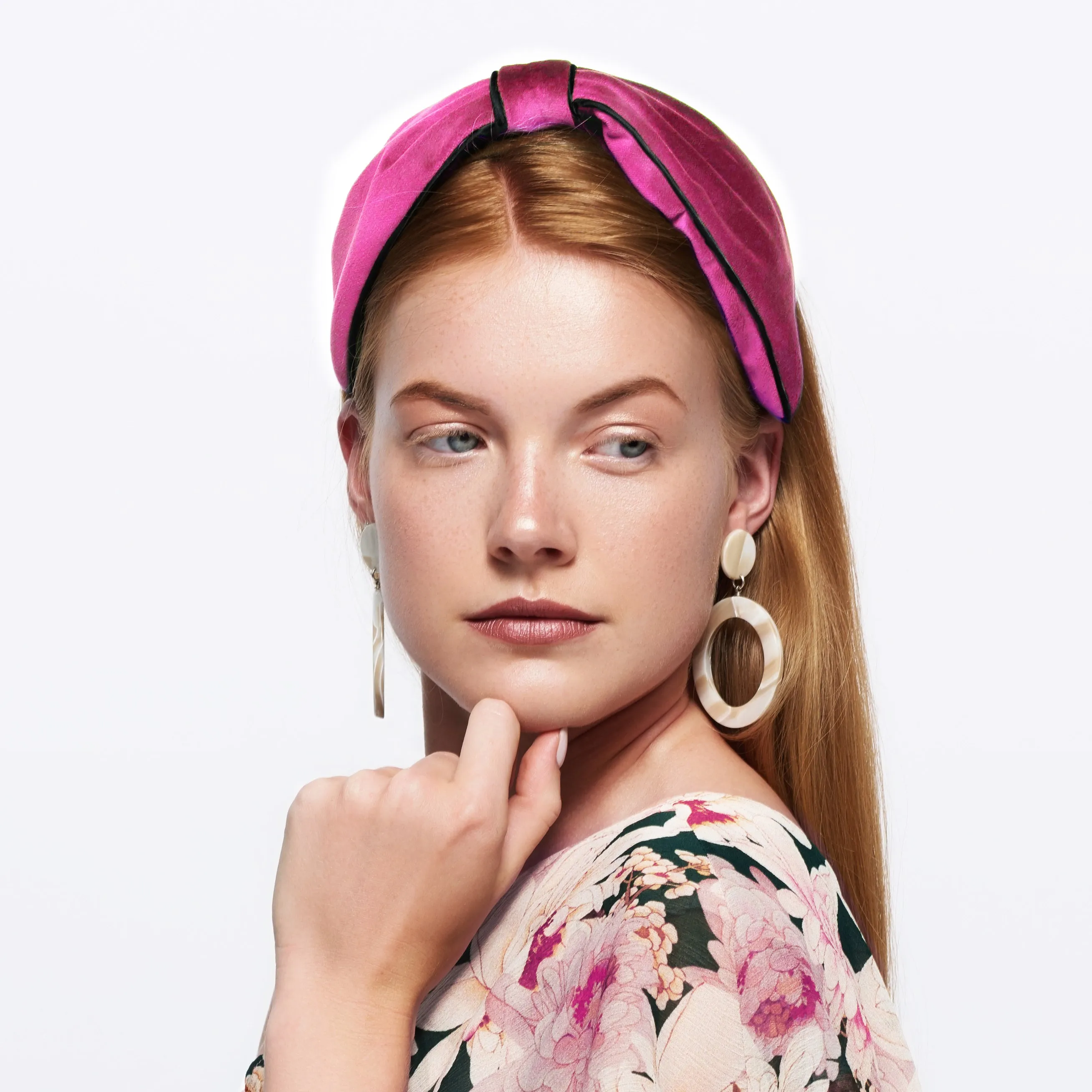Velvet Piping Mustard Headband