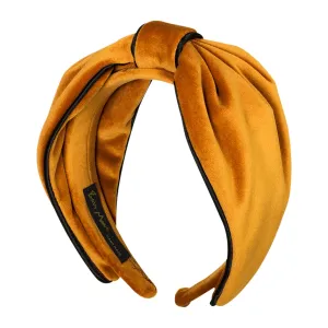 Velvet Piping Mustard Headband