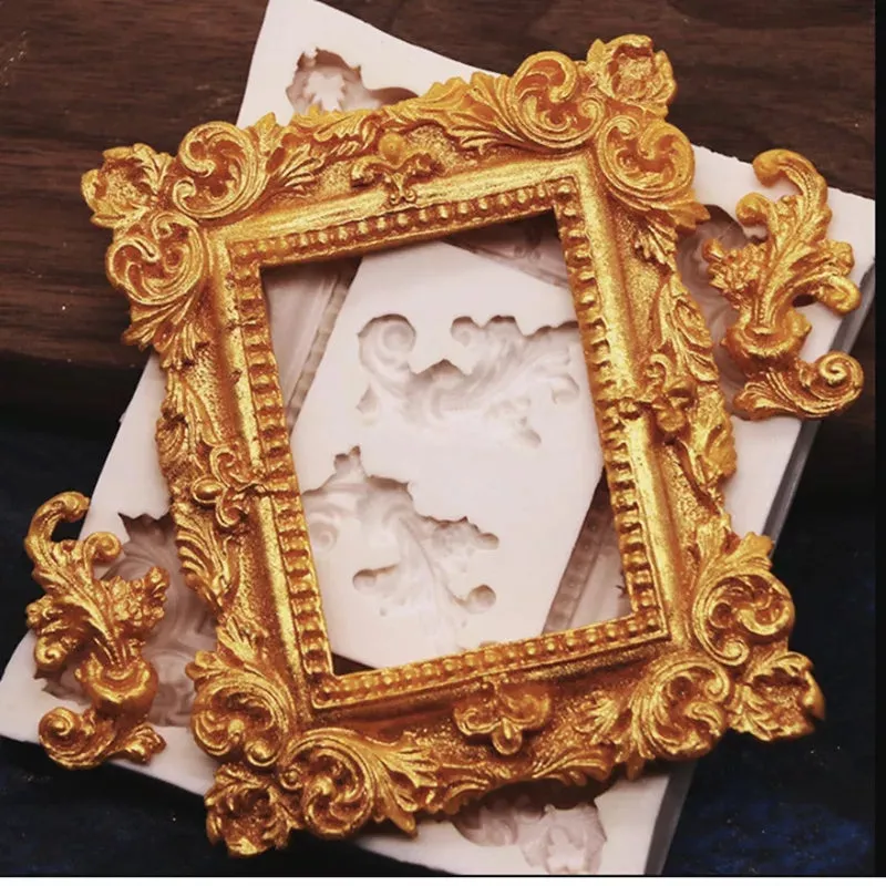VICTORIAN  RECTANGLAR PHOTO FRAME MOULD WITH SCROLLS