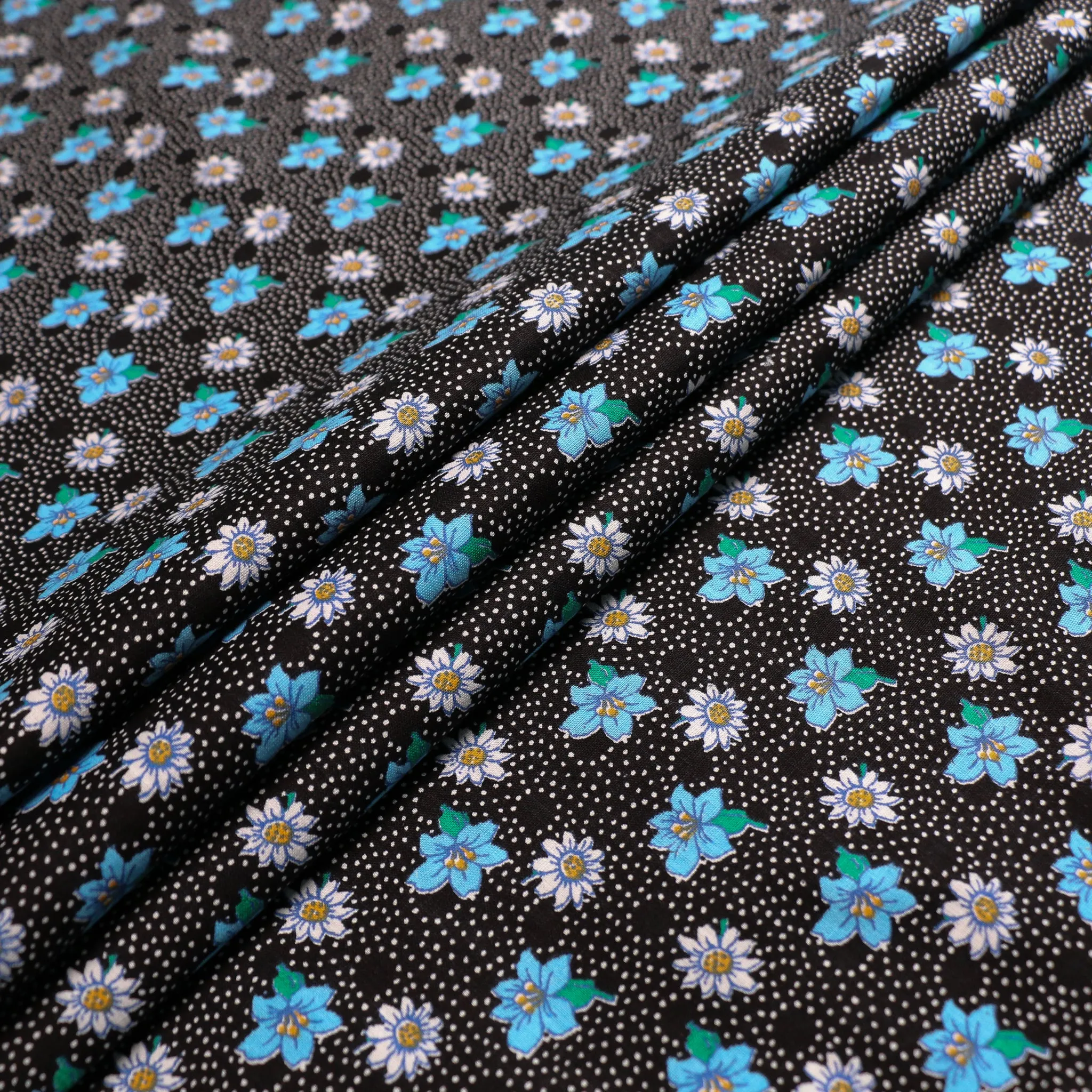 Vintage 100% Cotton Fabric - Black