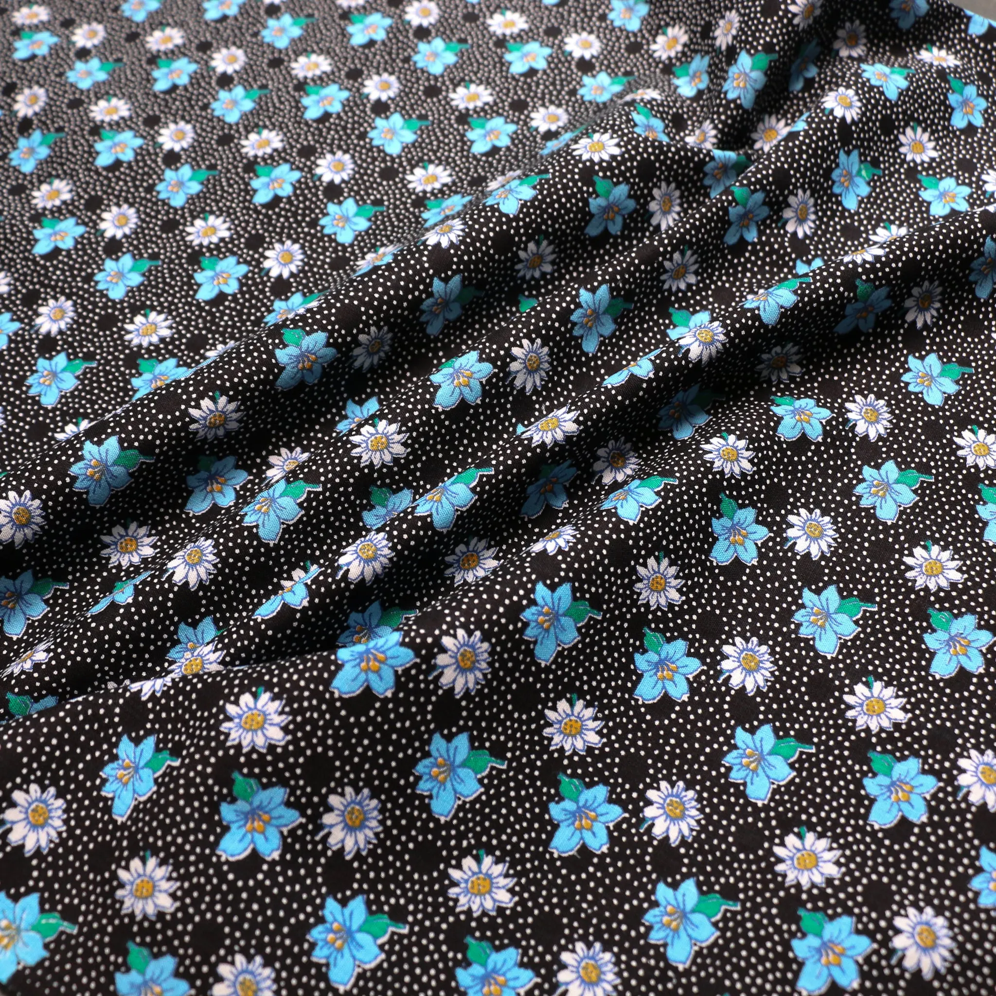 Vintage 100% Cotton Fabric - Black