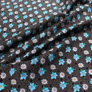 Vintage 100% Cotton Fabric - Black