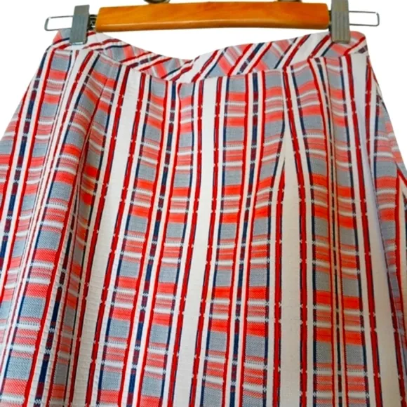 Vintage 70's Jantzen Beach Skirt Maxi A-Line Geometric Stripes Stretchy