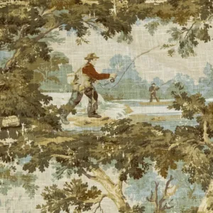Vintage Muskoka Print Fabric by the Yard