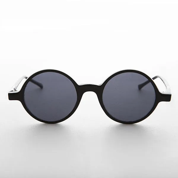 Vintage Retro Circle Acetate Plastic Round Sunglass - Sienna