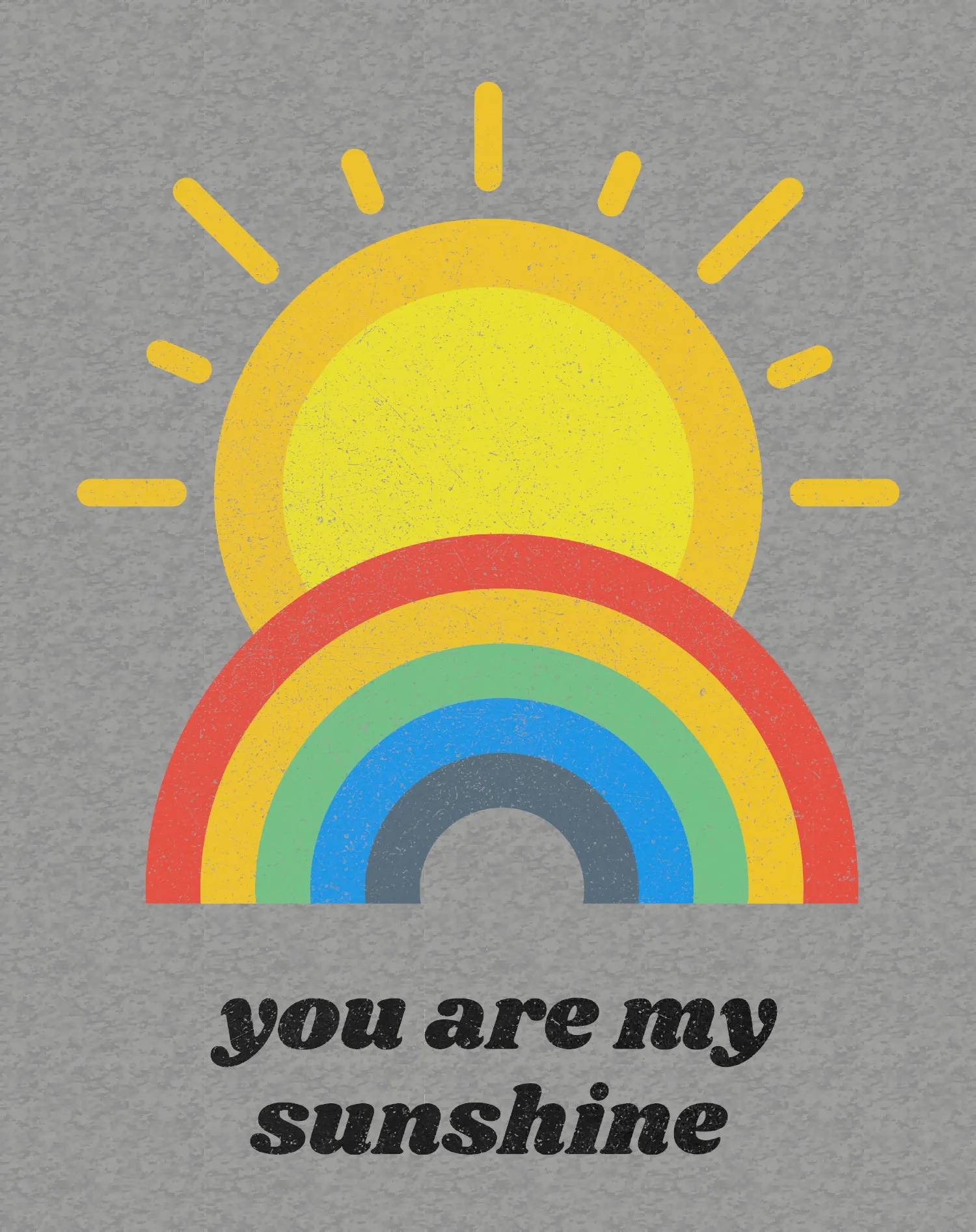 Vintage Valentine Sun Rainbow You Are My Sunshine Men's T-shirt