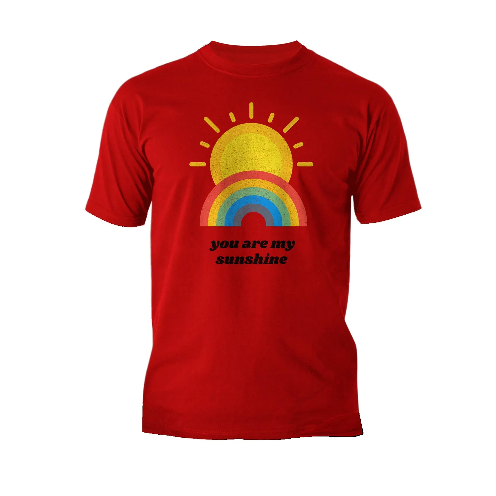 Vintage Valentine Sun Rainbow You Are My Sunshine Men's T-shirt