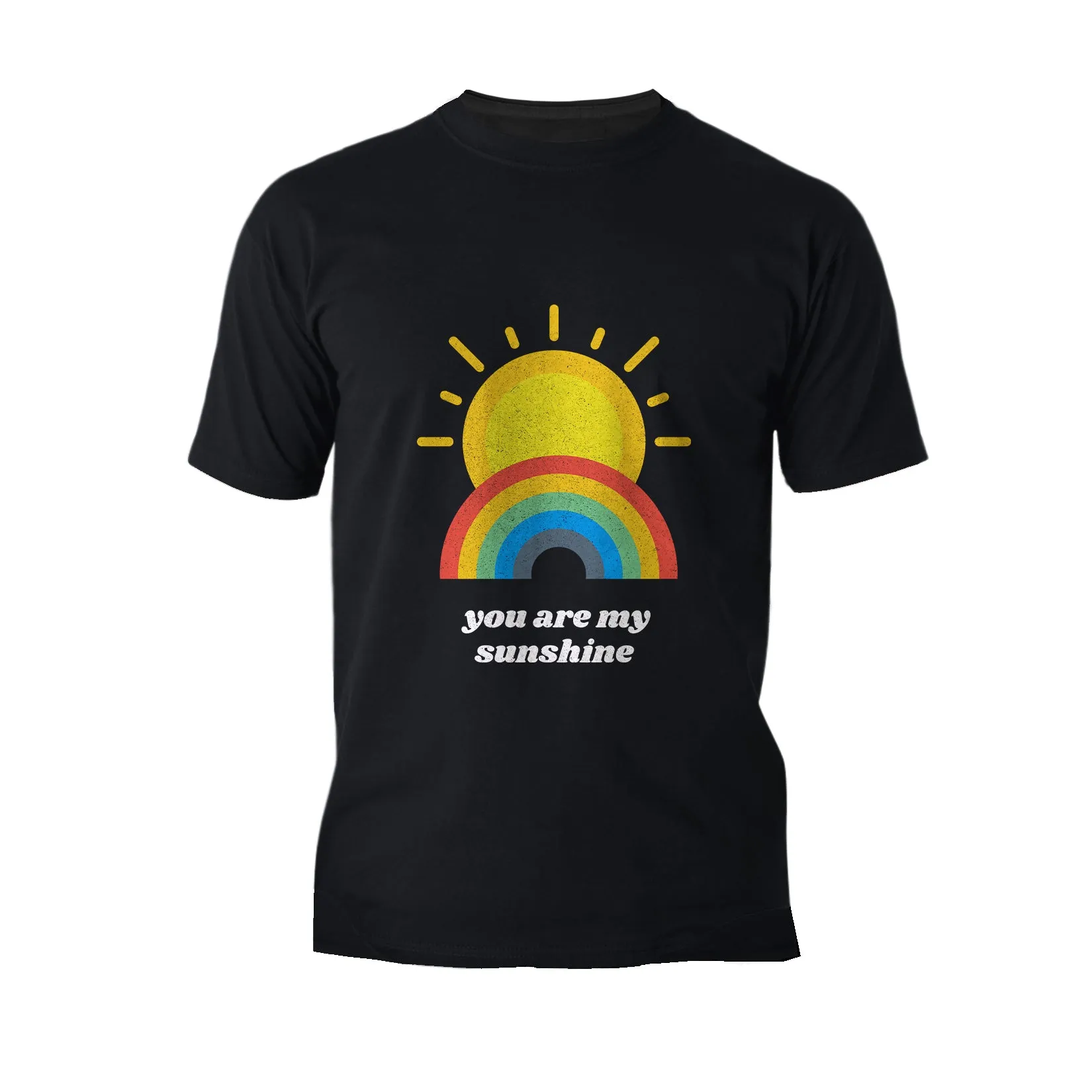 Vintage Valentine Sun Rainbow You Are My Sunshine Men's T-shirt