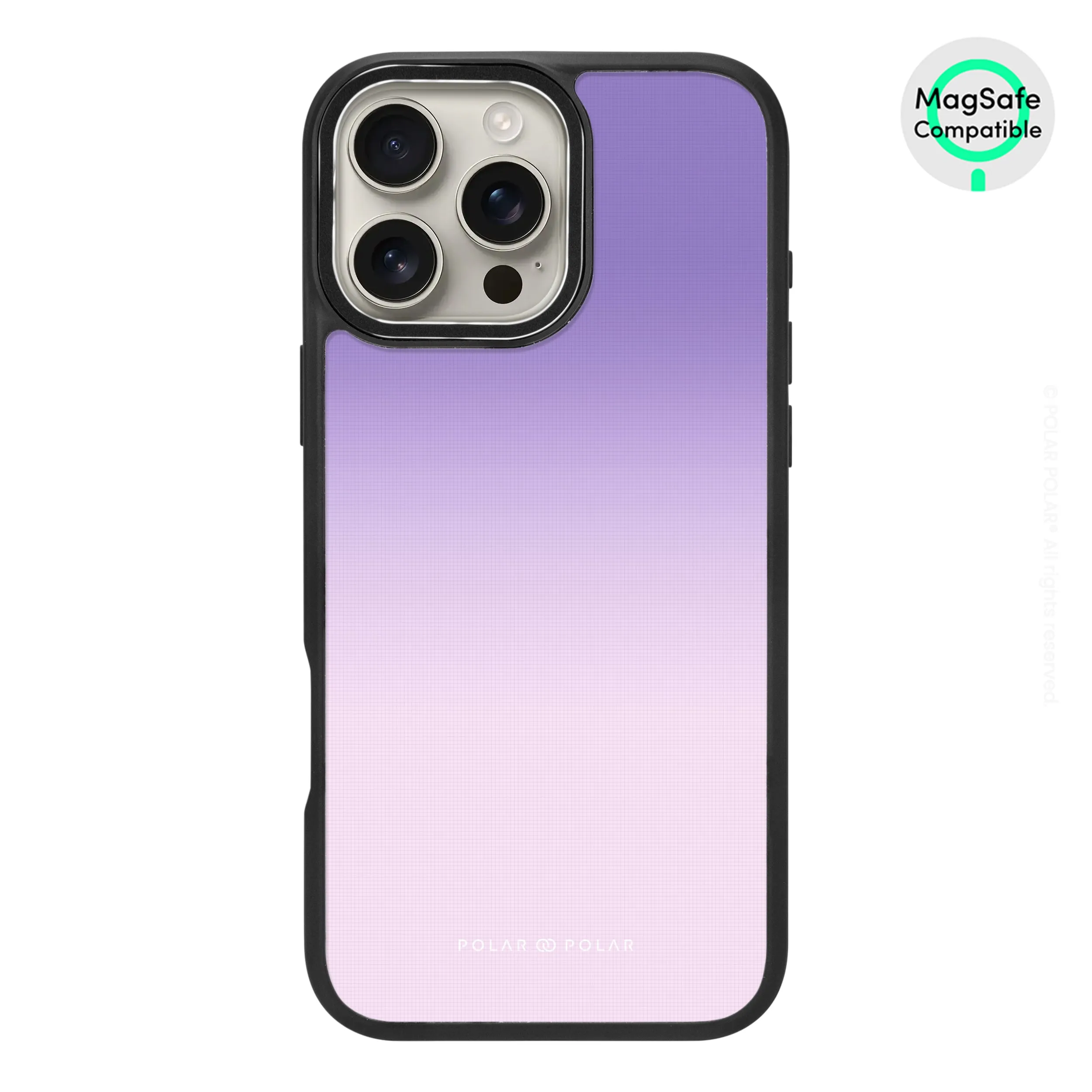Violet Blue Pastel - iPhone 16 Pro Max Frosted Black Bumper MagSafe Case