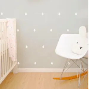 Wall Vinyl Stickers - White Raindrops