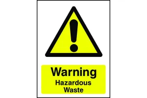 Warning Hazardous Waste Safety Sign