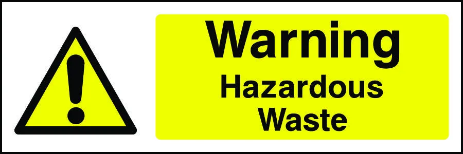 Warning Hazardous Waste Safety Sign