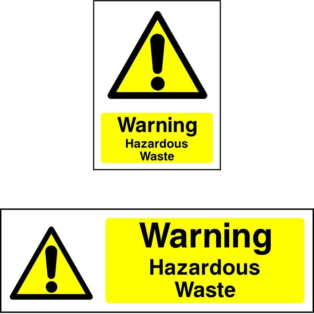 Warning Hazardous Waste Safety Sign