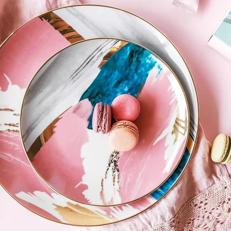 Watercolor Dessert & Dinner Plates