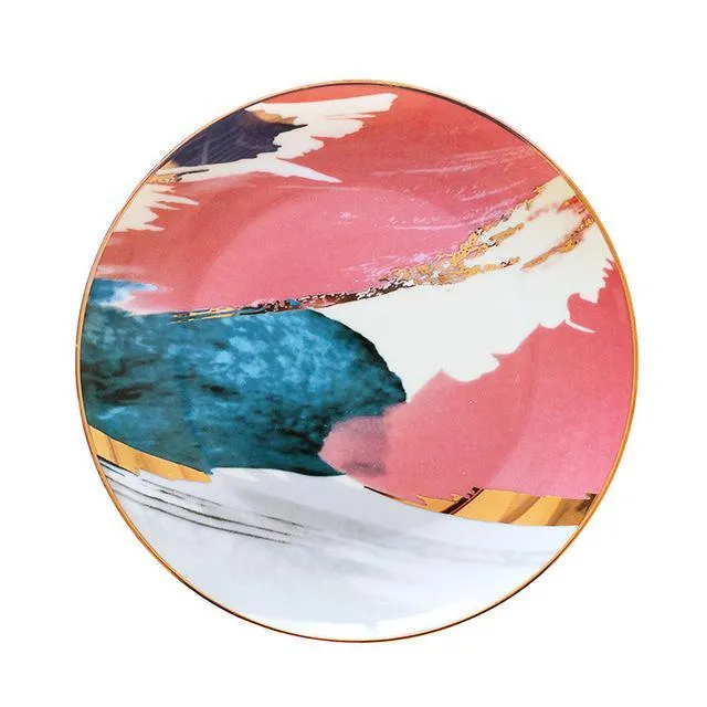 Watercolor Dessert & Dinner Plates