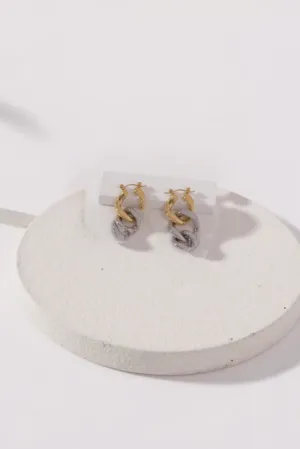 Waterproof Gold Silver Chain Hoop Earring