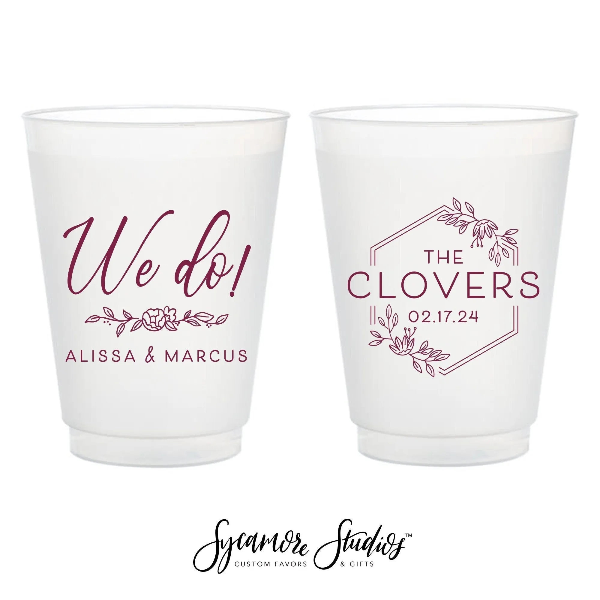 We Do Wreath - 12oz or 16oz Frosted Unbreakable Plastic Cup #208