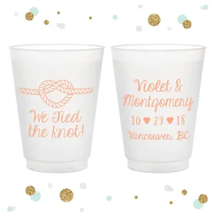We Tied the Knot - 12oz or 16oz Frosted Unbreakable Plastic Cup #18