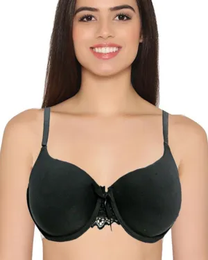 Wedding Fashionable Black Bra - Single Padded,Under Wired Bra