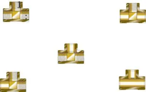 Western Enterprises Pipe Tees, Tee Adapter, 3,000 PSIG, Brass, Female Threaded, 1/2 in (NPT), WHF-4-7