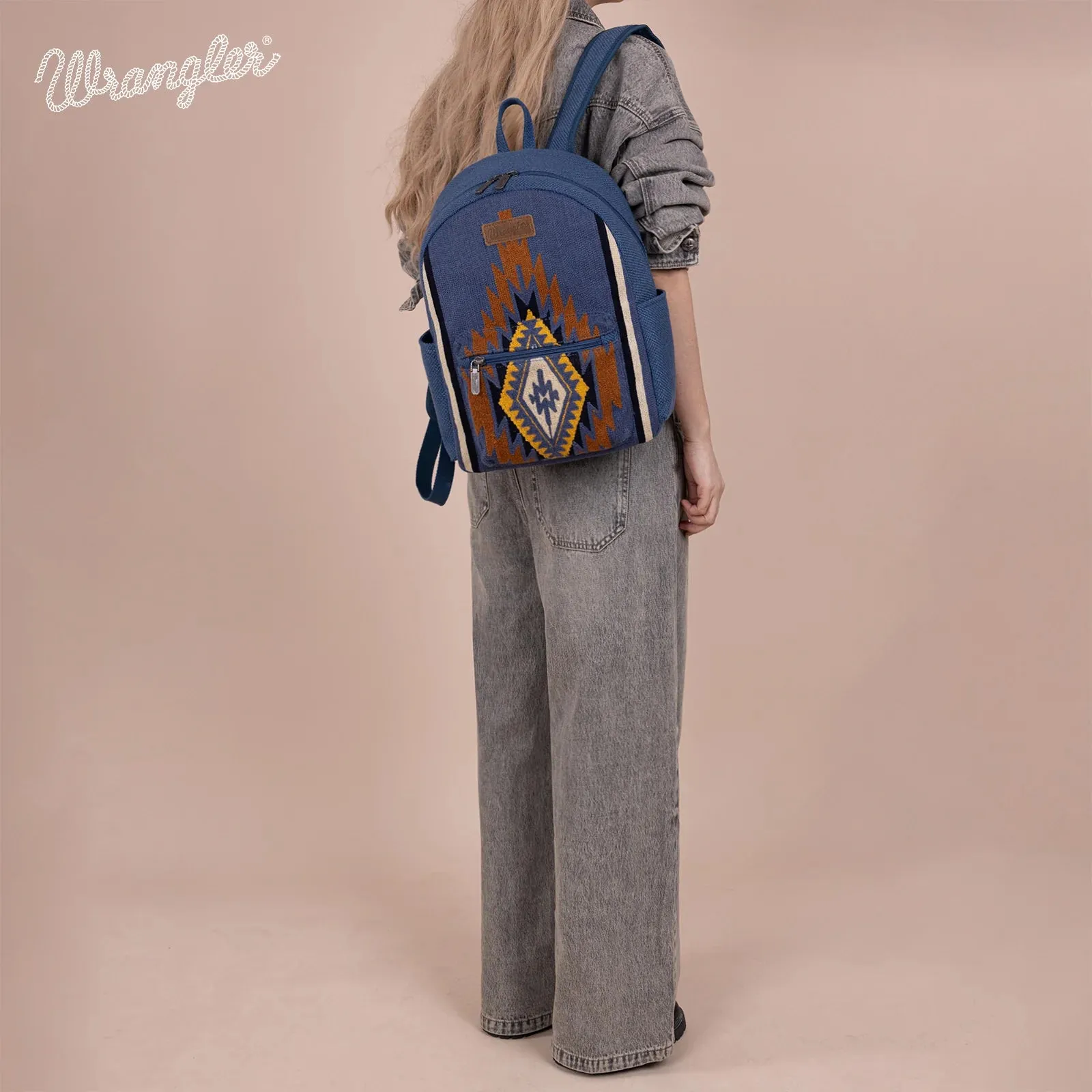 WG174-91152 Wrangler Southwestern Knitted Backpack - Jean