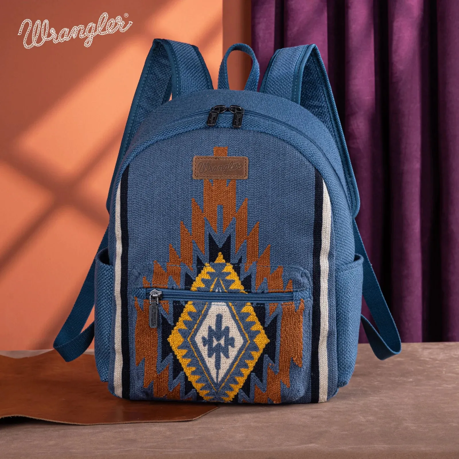 WG174-91152 Wrangler Southwestern Knitted Backpack - Jean