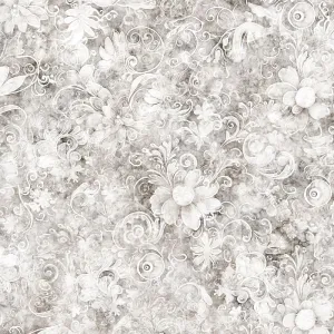 White and Brown Swirl Fabric, Item No. 24305