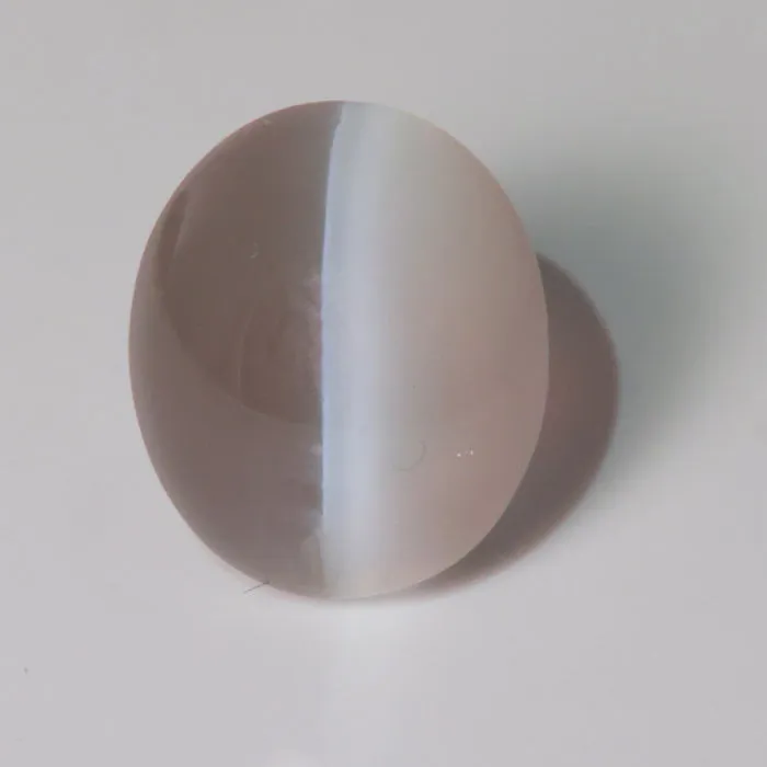 White Catseye Silliminite Round Cabochon 10.54 Carats