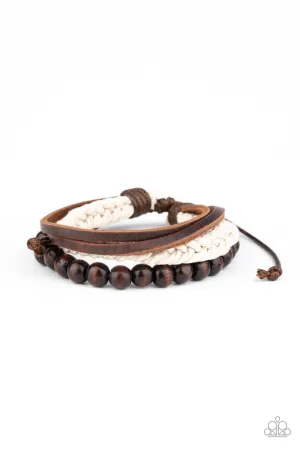 Wildly Wrangler - Brown Urban Bracelet