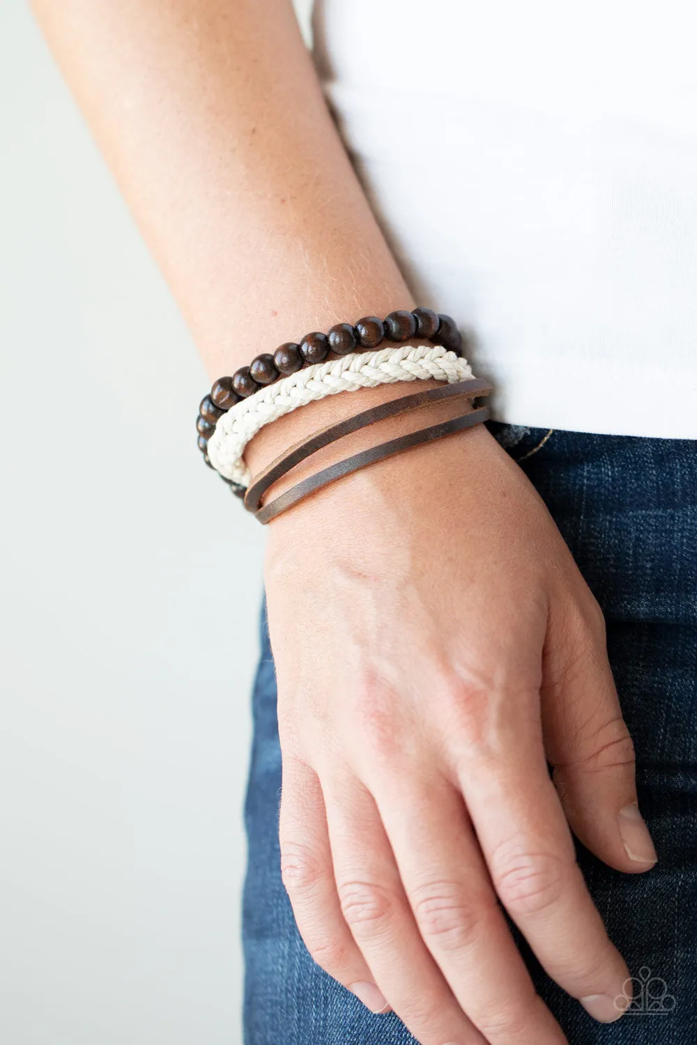 Wildly Wrangler - Brown Urban Bracelet