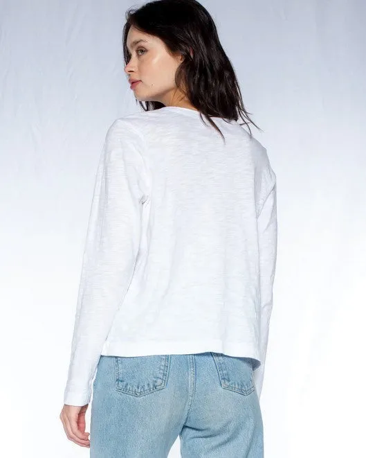 Wilt Baby Shrunken Long Sleeve Crew - White
