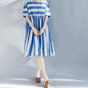 Women Artsy Stripe Summer Dresses