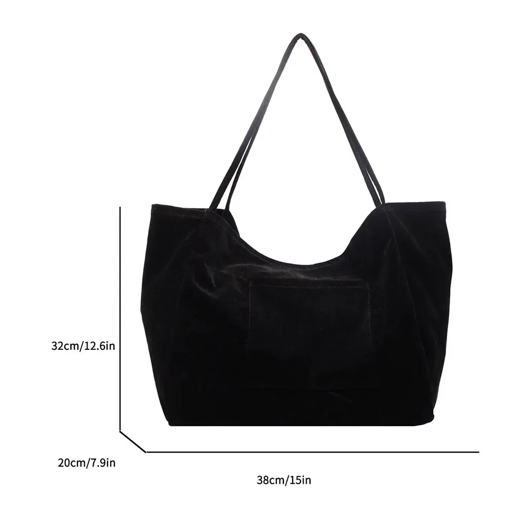 Women Suede Shoulder Bag Velvet Handbag Purse Fashion Trendy Ladies Shopping Clutch Causal Crossbody Bags Work Travel Hobo Bag