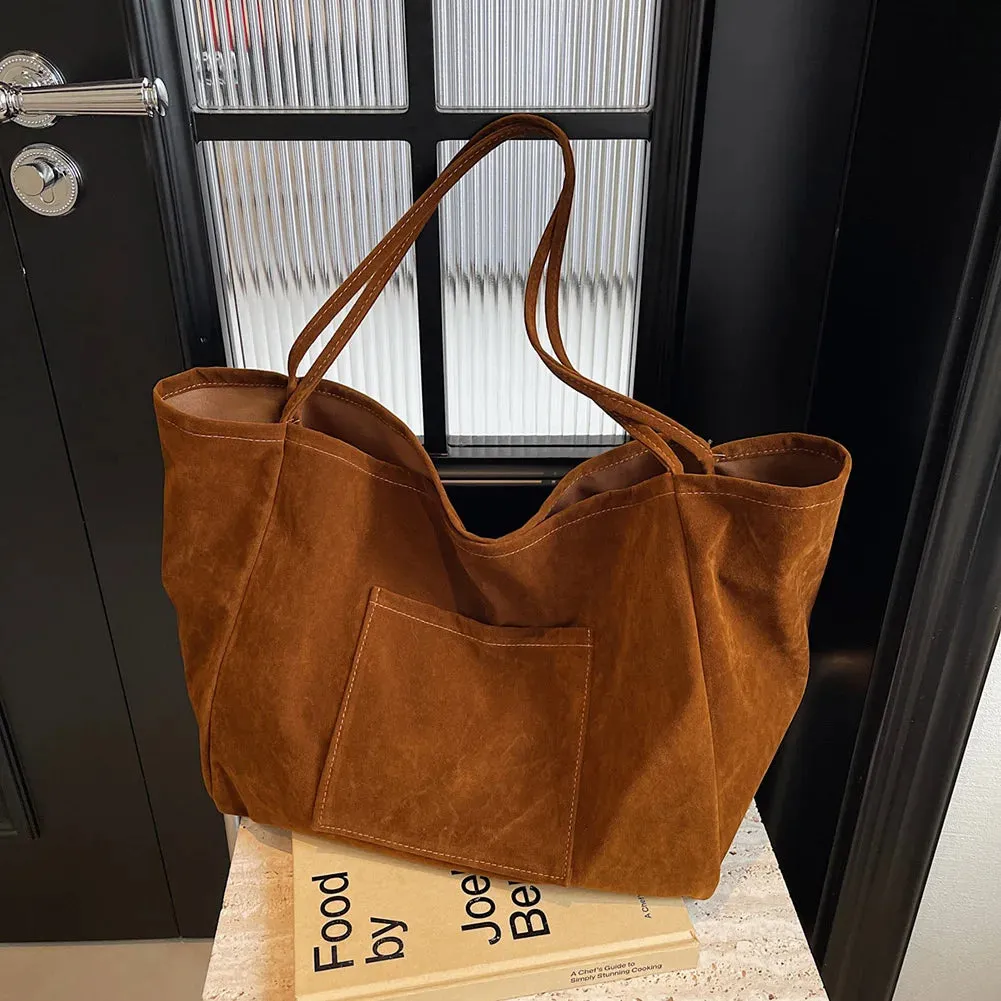 Women Suede Shoulder Bag Velvet Handbag Purse Fashion Trendy Ladies Shopping Clutch Causal Crossbody Bags Work Travel Hobo Bag