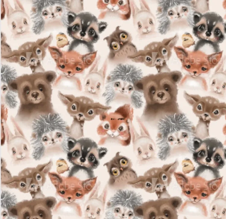 Woodland creatures top knot headband