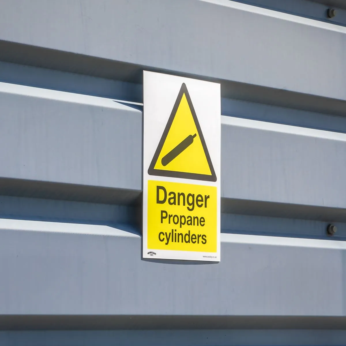 Worksafe by Sealey Warning Safety Sign - Danger Propane Cylinders - Rigid Plastic