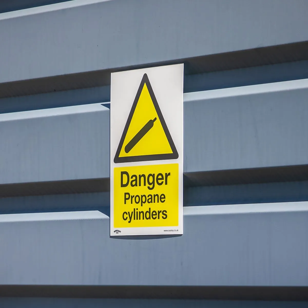Worksafe by Sealey Warning Safety Sign - Danger Propane Cylinders - Rigid Plastic