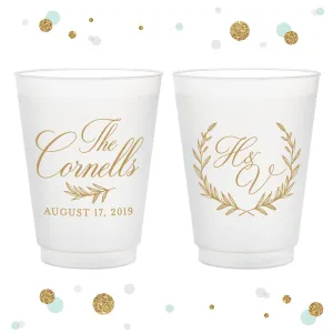 Wreath - 12oz or 16oz Frosted Unbreakable Plastic Cup #108