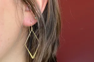Yellow Gold Kite Dangle Earrings