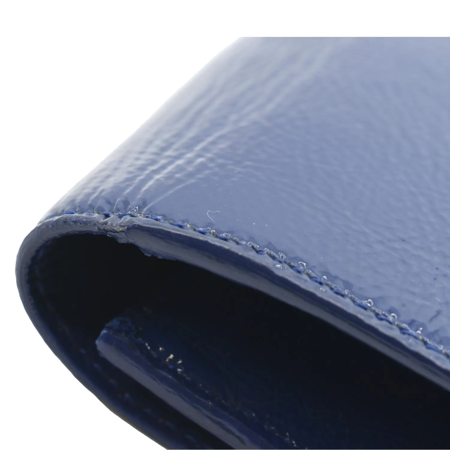 YVES SAINT LAURENT Belle de Jour Leather Clutch Bag Blue