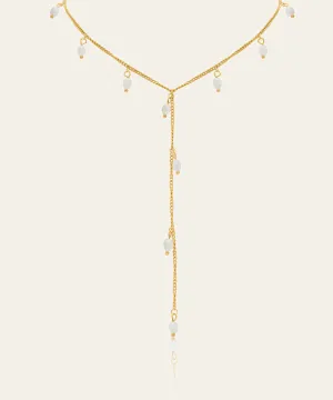 Zoey Pearl Lariat Necklace